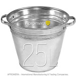 Galvanized Flower Bucket with handles - 25L