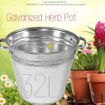 Galvanized Flower Bucket with handles – 32 Liters