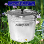 Galvanized Compost Bucket 15 Liters