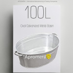 Galvanized Oval Bath - 100L