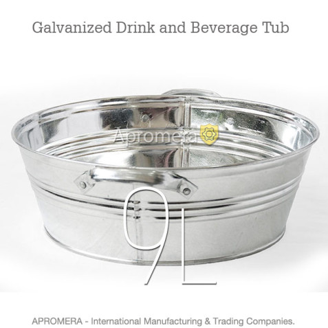 Galvanized Beverage Tub - 9 Liters