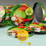 Metal Twist-Off Jar Lid - 82mm (Mixed Vegetables) for canning