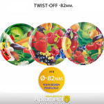 Metal Twist-Off Jar Lid - 82mm (Mixed Vegetables) for canning