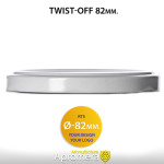 Metal Twist-Off Jar Lid - 82mm (WHITE color) Plastisol Lined Caps