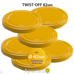Metal Twist-Off Jar Lid - 82mm (YELLOW color)  for canning